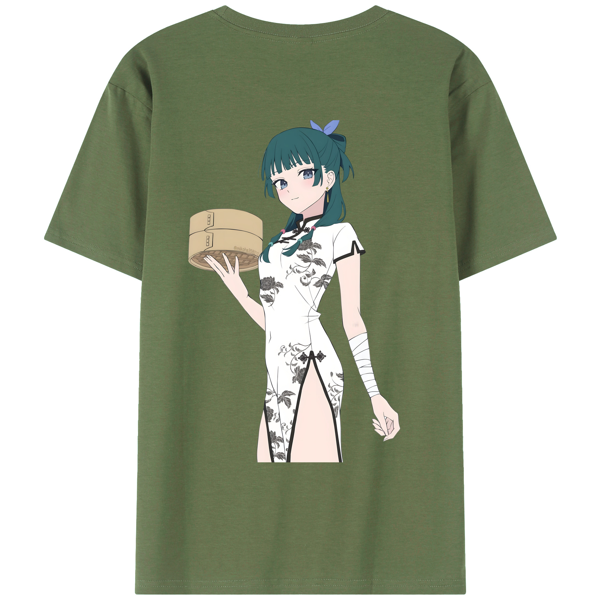 （画像用） 薬屋のひとりごと The Apothecary Diaries 綿100％ メンズ半袖Tシャツ（バックプリント） 通気性